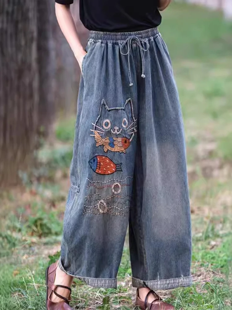 Женские джинсы с принтом