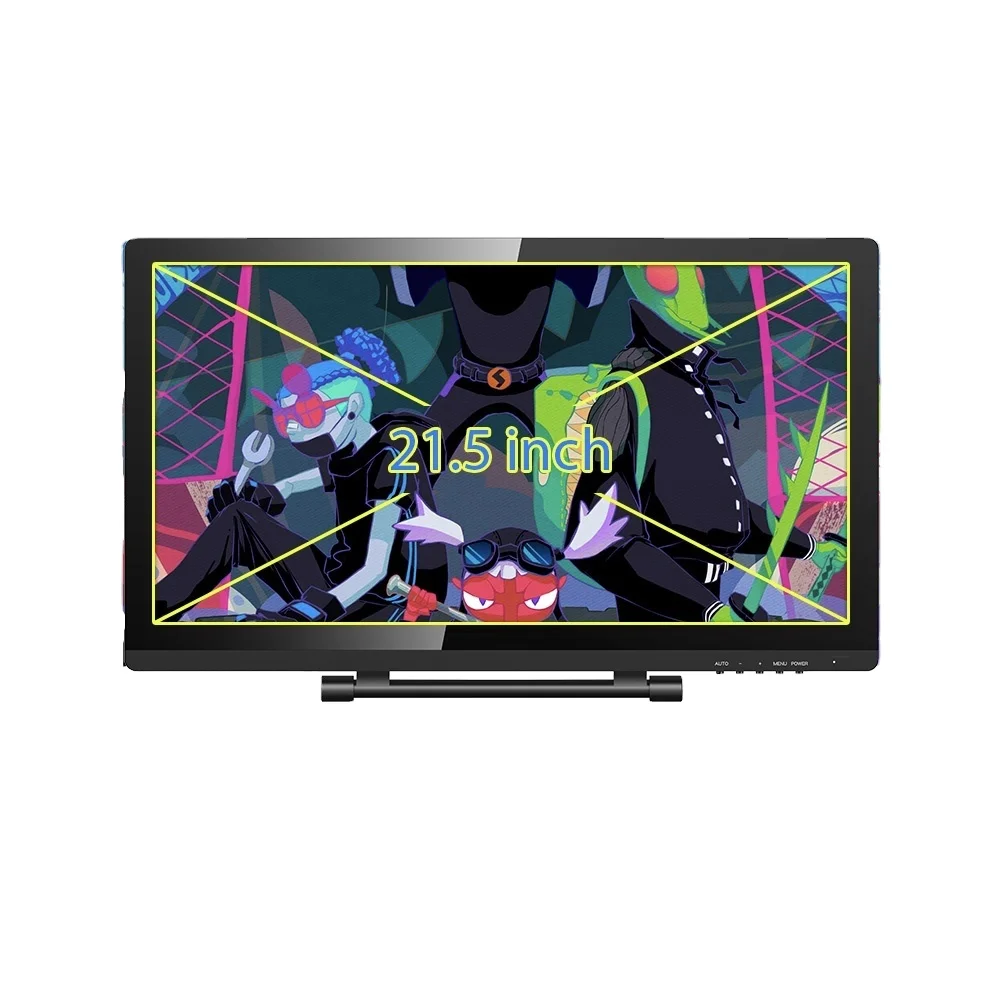 

HY22 hotsale 21.5 Inch drawing tablet screen Drawing Pen Monitor digital graphic Pen Display With battery free EMR
