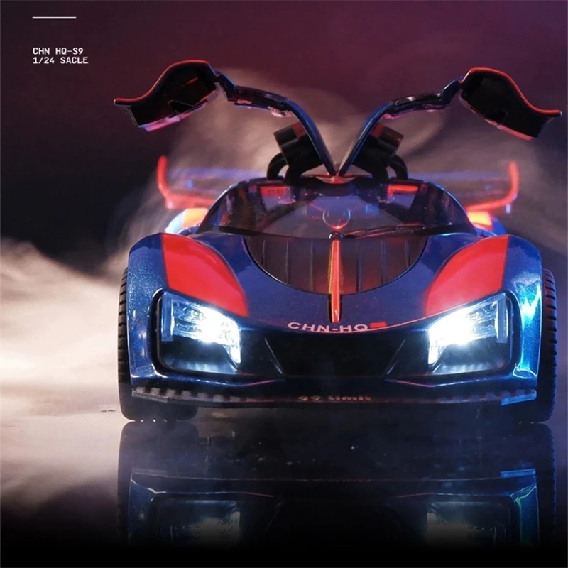 

1:24 реальная модель спортивного автомобиля из сплава, модель игрушечного миниатюрного автомобиля со звуком светильник, имитация коллекции, подарки, игрушки для мальчиков