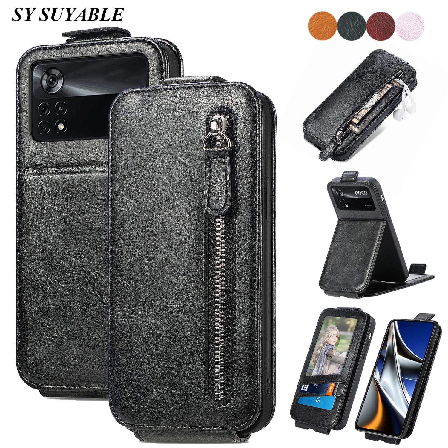 

Luxury Flip Leather Case For Xiaomi Mi 12 Poco X4 M4 X3 GT 11 10 S T Pro Lite Ultra Stand Holder Strong Magnetic Phone Bag Cover