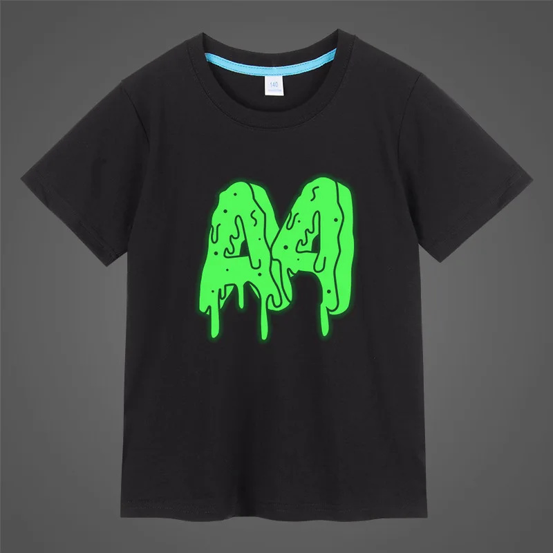 Светящаяся детская хлопковая Футболка Merch A4 с ламбой светящаяся повседневная