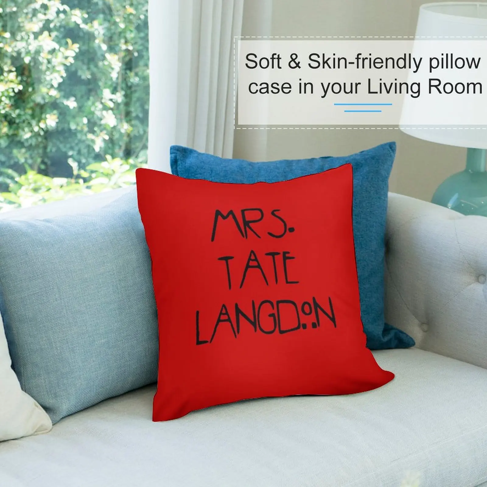 Декоративная подушка MRS TATE LANGDON эстетическая наволочка