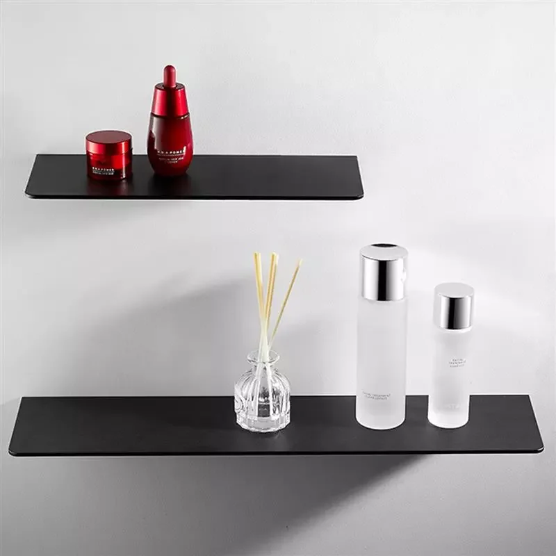 

Bathroom Storage Rack 30-50cm Modern Matt Bathroom Shelves Kitchen Wall Shelf Home Accessories