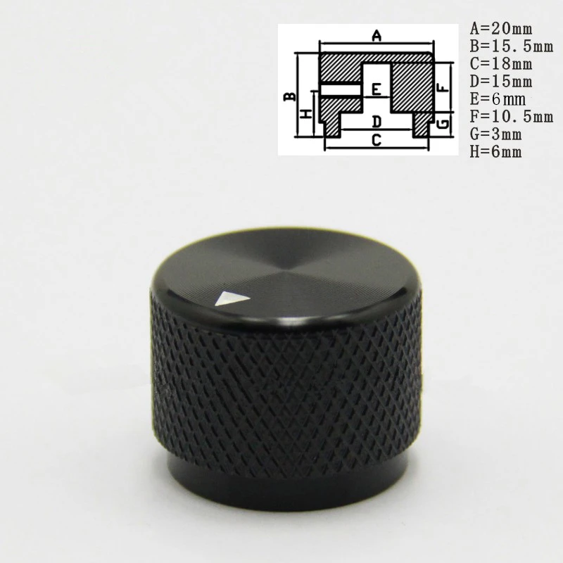 

Ручки регулировки из алюминия для потенциометров