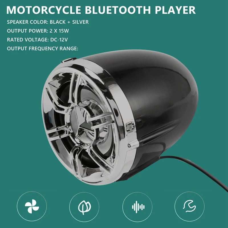 Звуковая система для мотоцикла водонепроницаемый стерео динамик FM-радио Bluetooth USB