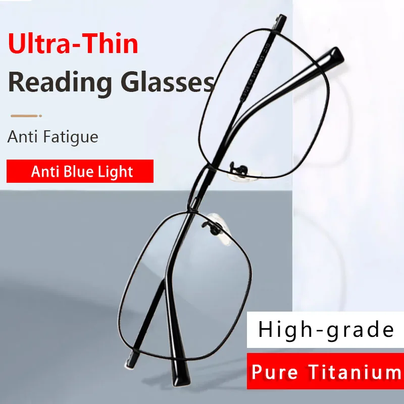 Ультратонкие титановые очки для чтения мужчин супер быстрое устройство