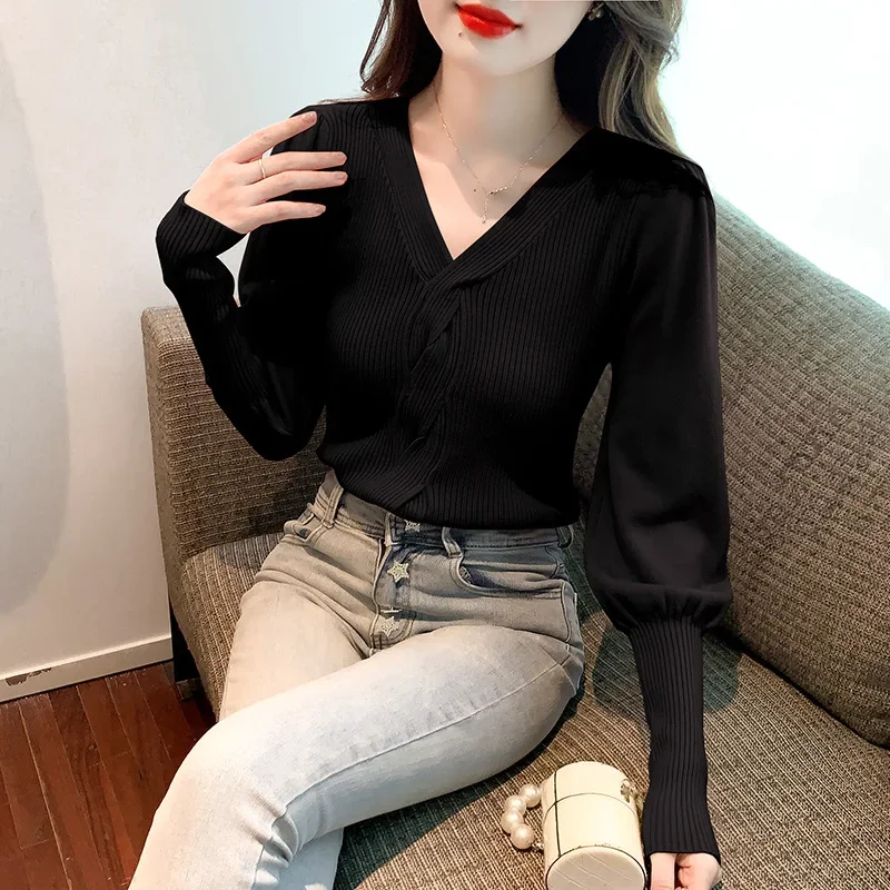 2024 утолщенный свитер с воротником-поло верхняя одежда вязаный базовый слой