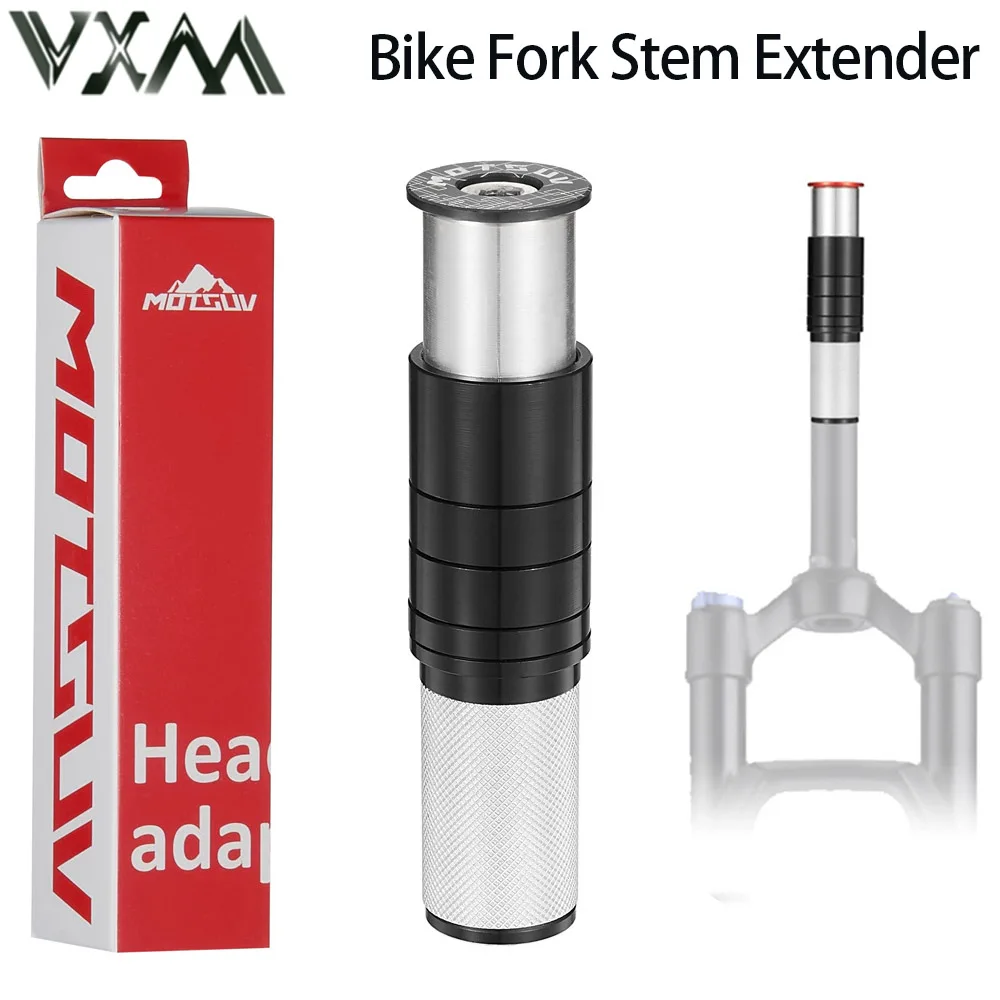 VXM Bicycle Bike Fork Stem Extender Handlebar Riser Adaptor 122.5MM Aluminium Alloy Head Adapter Extension for MTB Road Bike