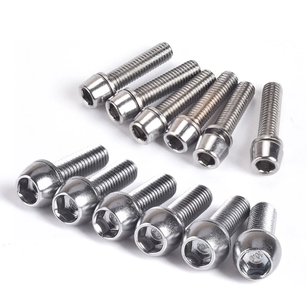 

6PCS/Box Stem Bolts MTB Screws M5/M6 Road Bike Cycle Parts High-Precision Steel For Bike Seatpost Collar Headset Stem