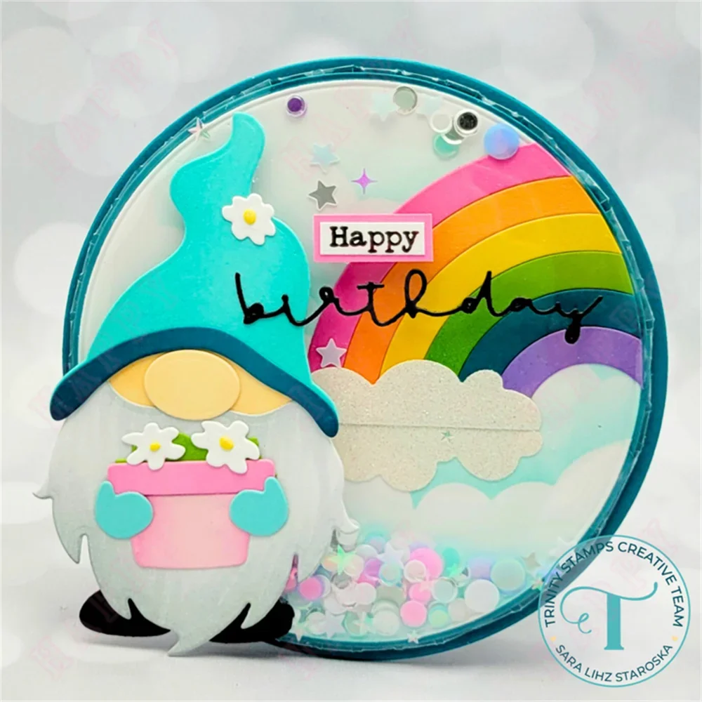 Leprechaun Bunny Rainbow Spring Time Gnome Die Set Металлические пресс-формы для сделай сам