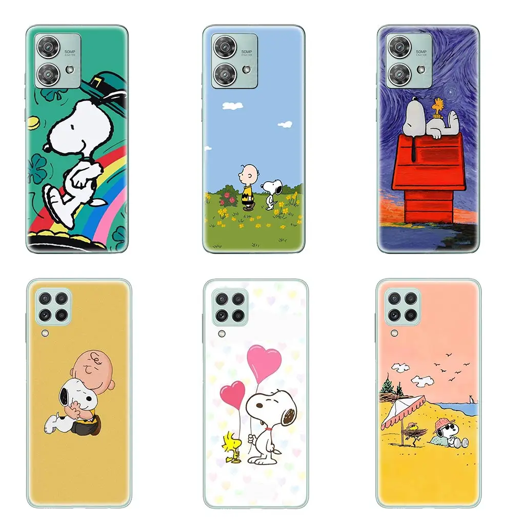 S-Snoopys собака мультфильм Funda мягкий корпус для Motorola Moto Edge 40 50 Pro 30 neo 20 Fusion Ultra Lite G85