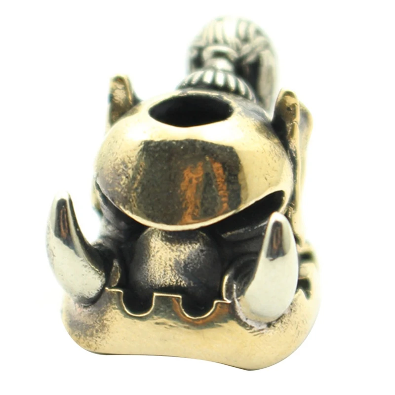 

Outdoors DIY Tools EDC Vintage Brass Copper Fanged Armor Lanyard Pendants Accessories