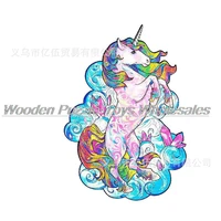 decompression toys wooden puzzle unicorn wooden toy 3d puzzle gift interactive games toy for adults kids educational fabulous