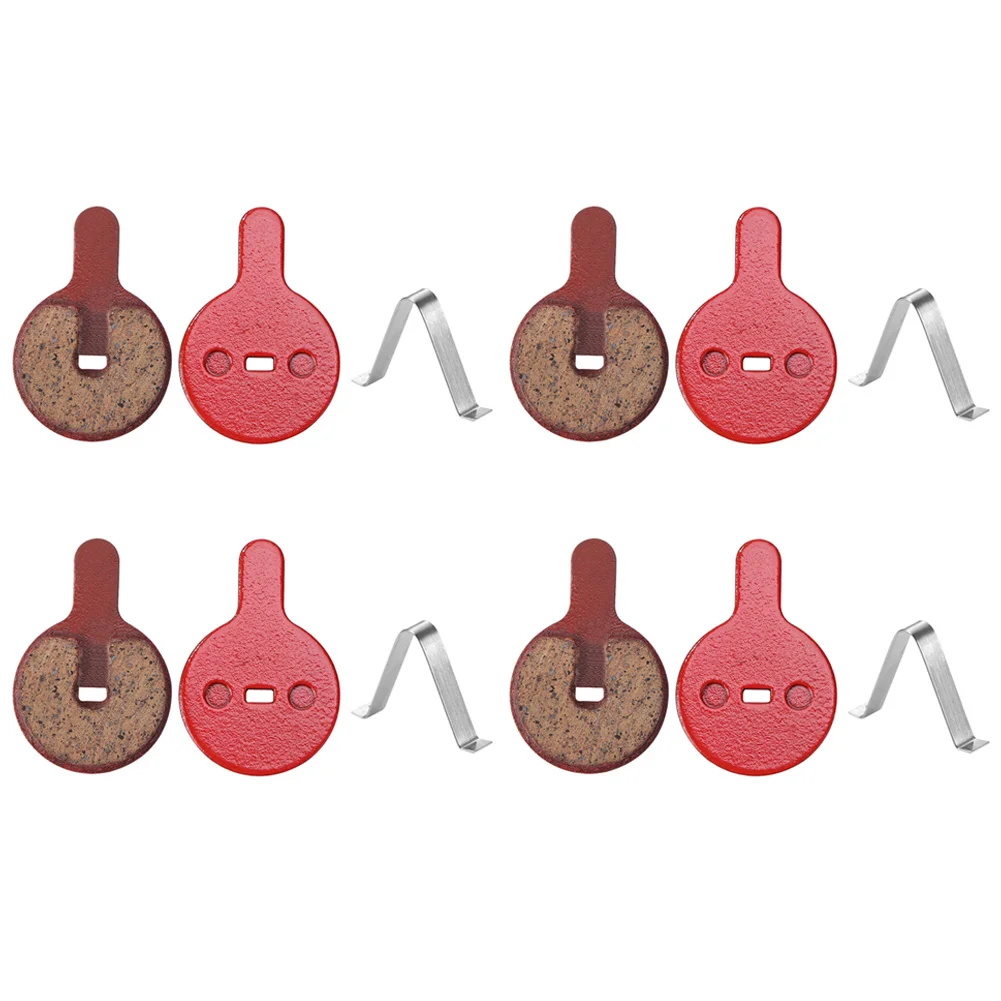 

4 Pairs Disc Brake Pads for BB8 NOVELA YINXING BOLIDS FOREVIR Resin Semi Metallic Brake PadsBicycle Bike Repair Parts Red