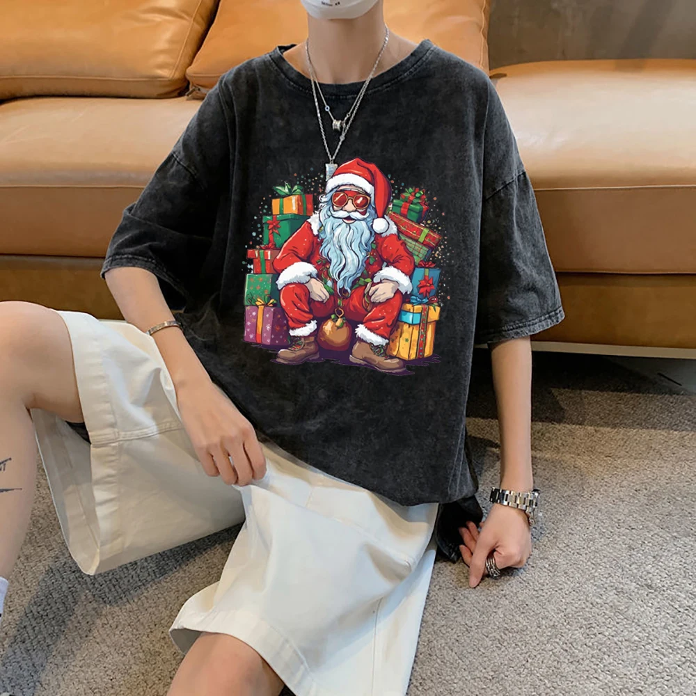 Женская Винтажная футболка в стиле хип-хоп хлопковая с коротким рукавом