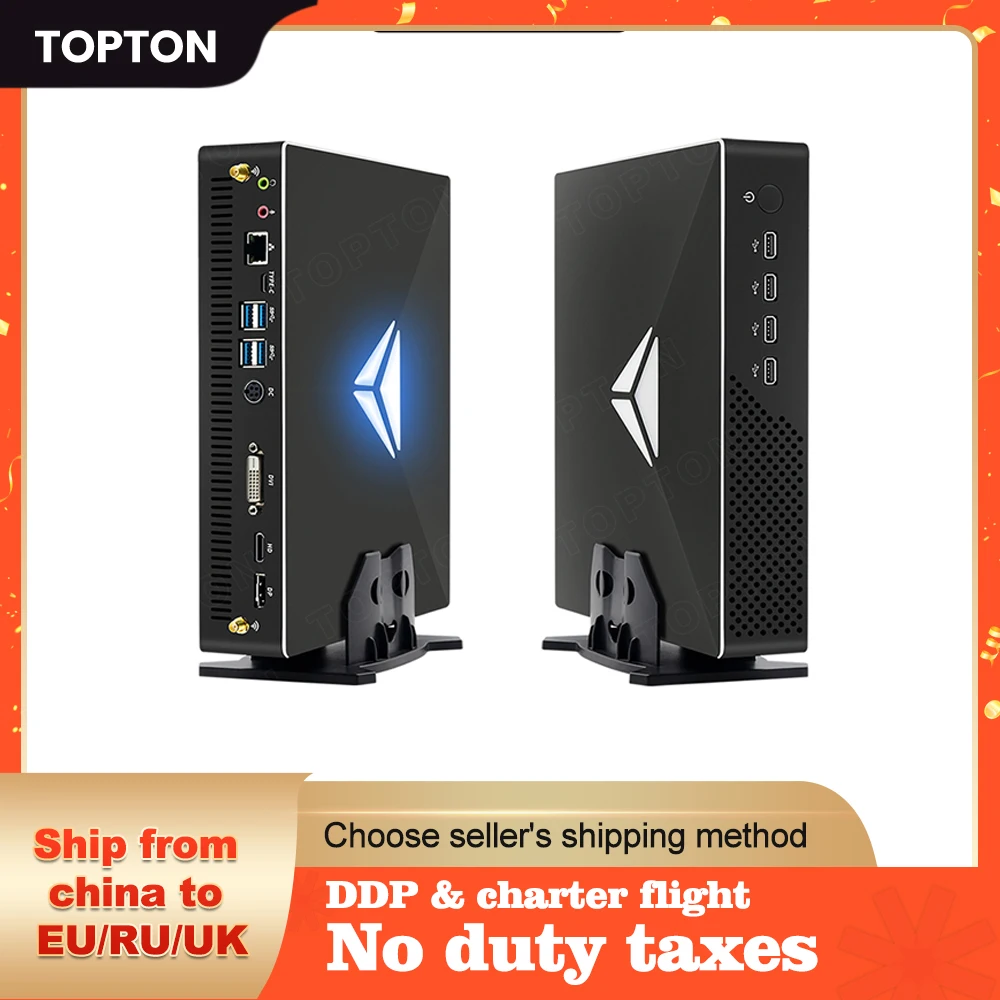 

Topton Desktop Gamer PC Intel i9-9900 i7-9700F GTX 1060 6G 2*DDR4 M.2 2280 SSD Mini Computer Case Nvidia GeForce GTX Pro AC WiFi