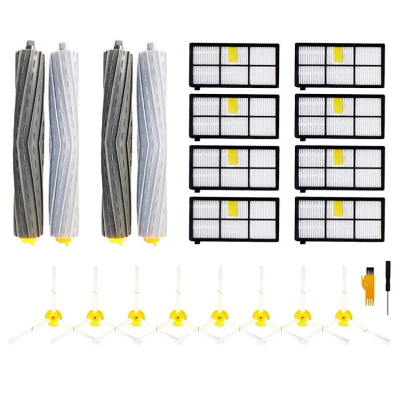 

For Irobot Roomba Parts Kit Series 800 860 865 866 870 871 880 885 886 890 900 960 966 Main Side Brush Hepa Filter