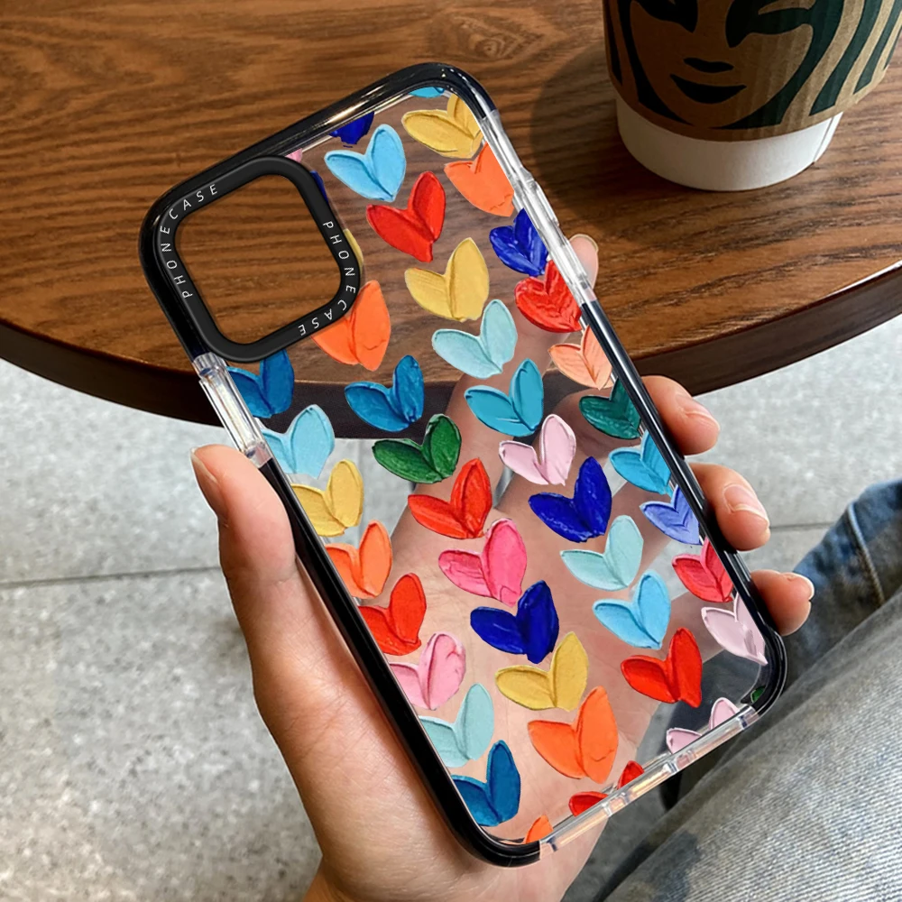 

Aesthetic Graffiti Phone Case for iPhone 14ProMax 13Pro 12ProMax Transparent Protection Cover for iPhone 14 14Plus 11 Pro Max
