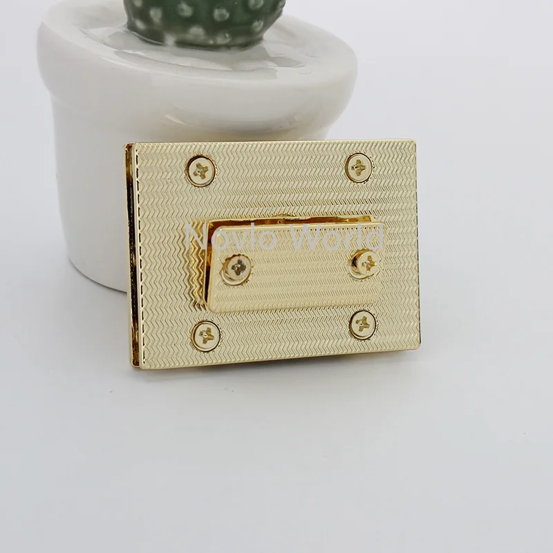 10-30sets 50*35mm light gold large size square shape high quality flip lock for lady bag chain purse hardware