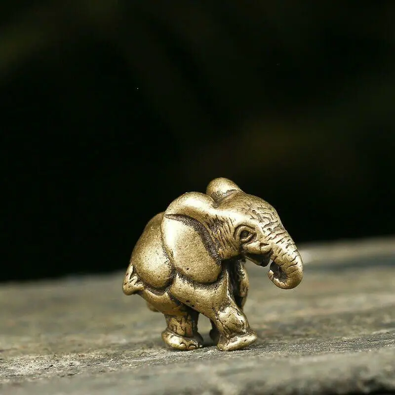 

Cute Little Elephant Ornaments Brass Auspicious Tea Tray Ornaments Tea Pets