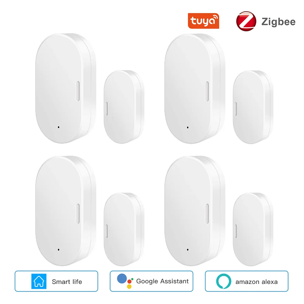 

Homebata Tuya Zigbee Door Window Sensor Wireless Connection Detector Smart Home Security Work with Alexa Google Home Smart Life