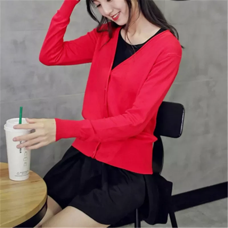 

Женский однобортный трикотажный свитер с длинным рукавом, размеры 2XL 3XL 4XL