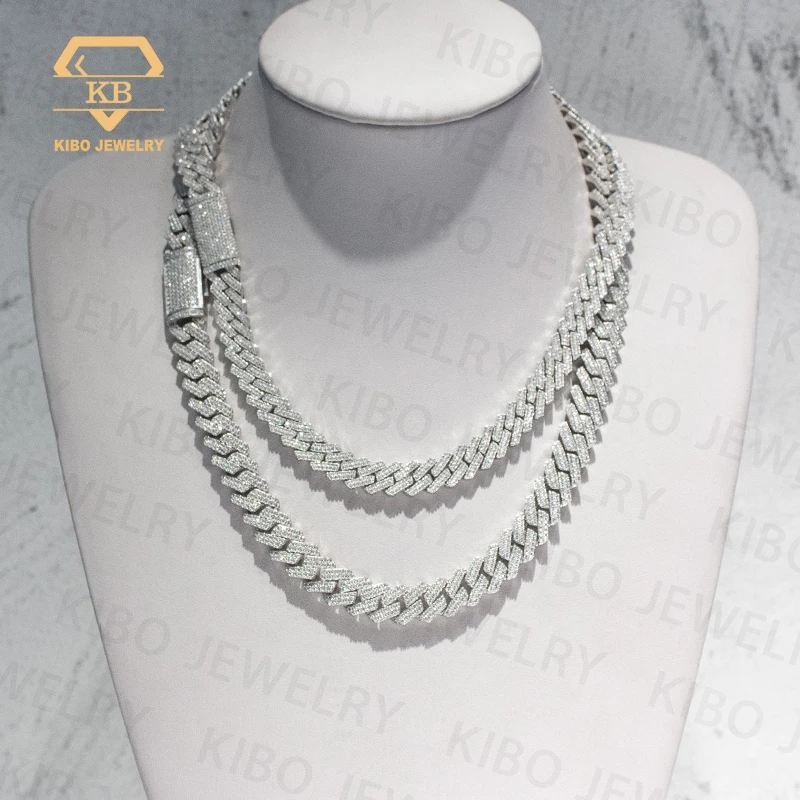 Кубинская цепочка из серебра S925 Iced Out Vvs муассанит XCL