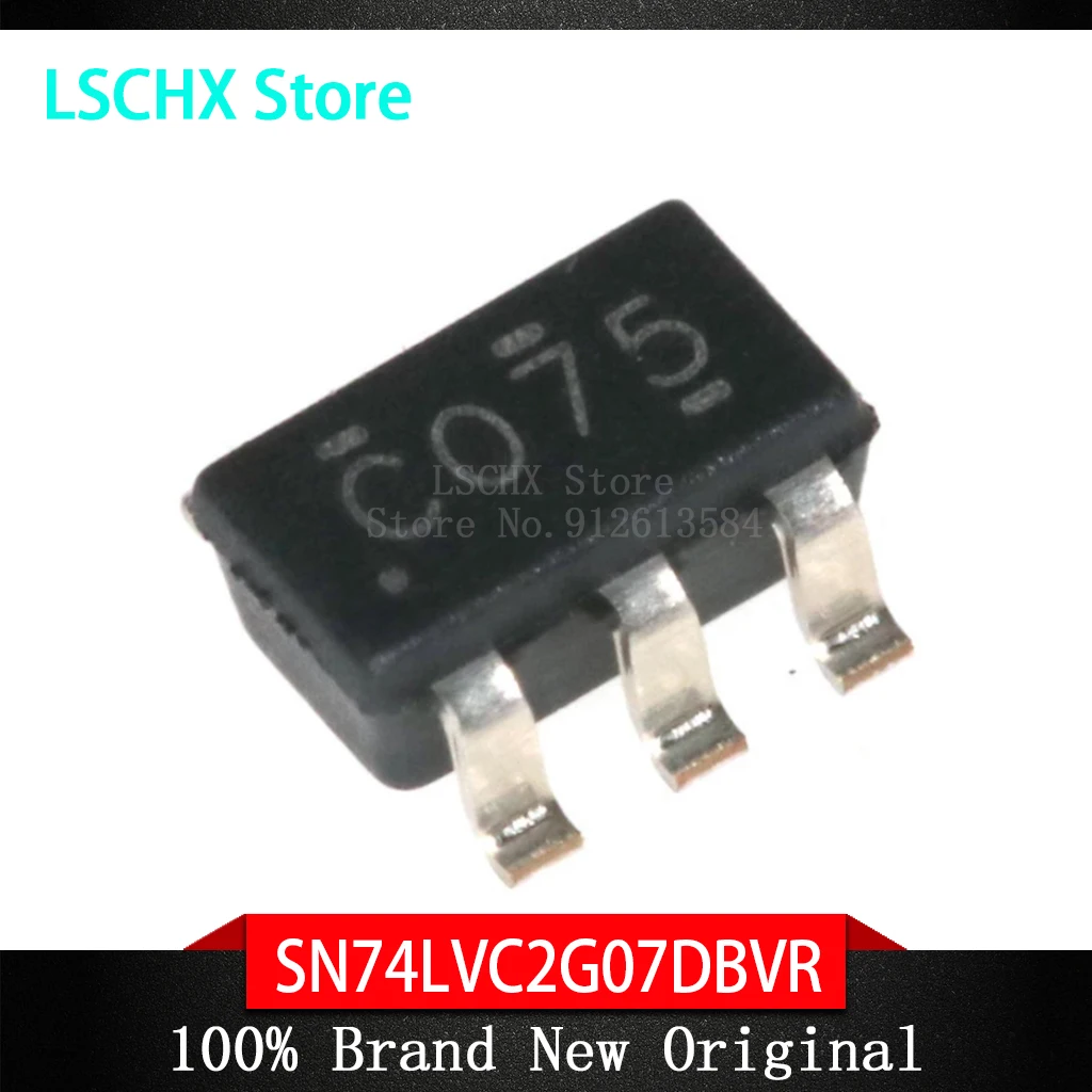 20 шт., SN74LVC2G07DBVR, SN74LVC2G07DBV, SN74LVC2G07, печатный C07R C075, строковая схема, оригинал, в наличии