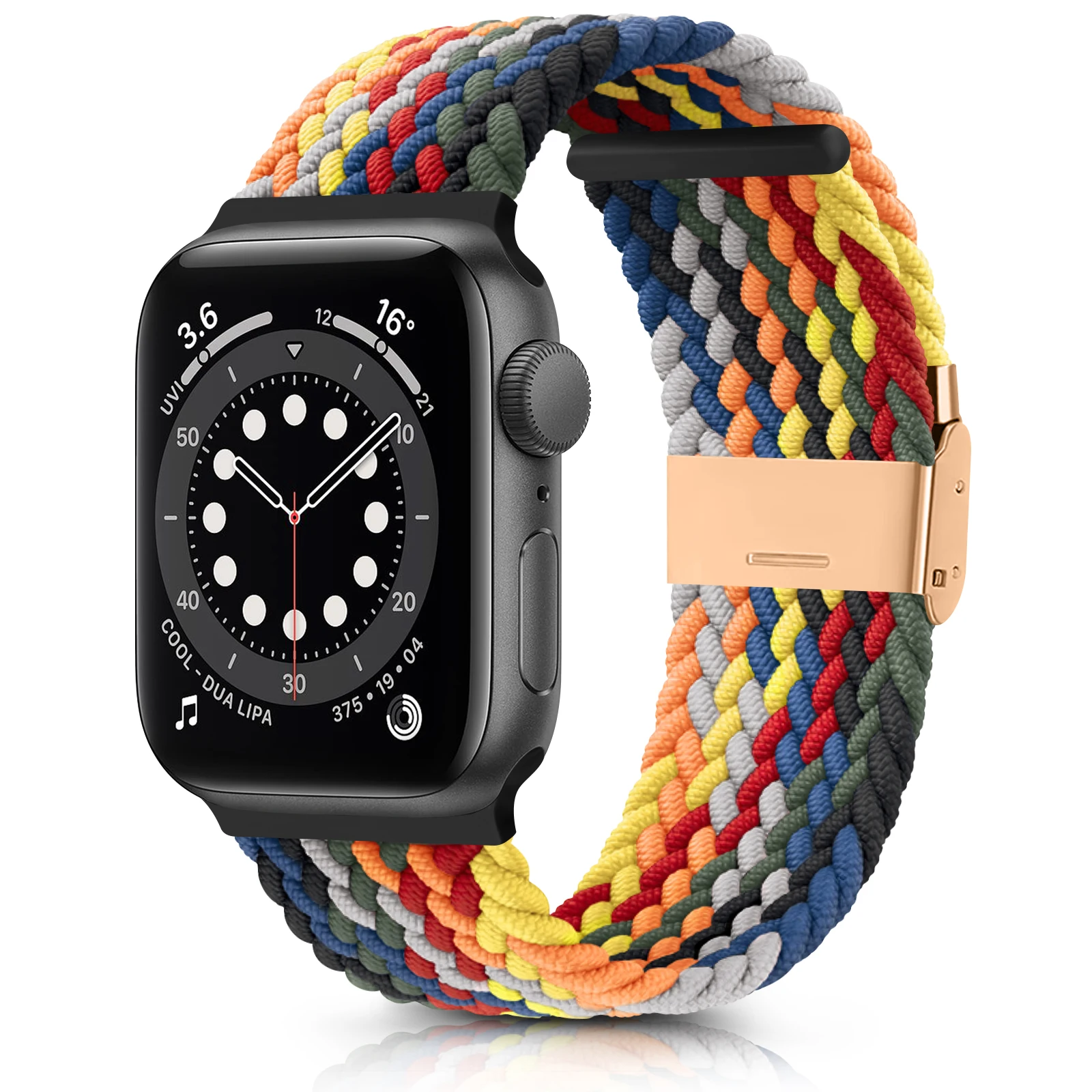 

Ремешок нейлоновый для Apple Watch, плетеный браслет соло 44 мм 38 мм SE для Iwatch 7 45 мм 40 мм Series 6 5 4 3 2 42 мм