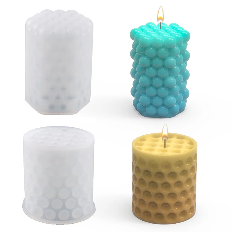 

Wedding Supplies Silicone Handmade Clay Tools Candle Mould Cylinder Candle Mold 3D Art Wax Mold Cake Resin Molds