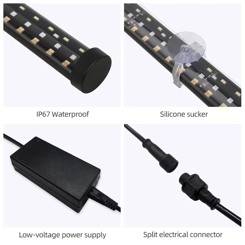 WEEK AQUA T12 Аквариумный светильник IP68 Underwate Arowana Fish Super Red Led Aquarium Light для аквариума