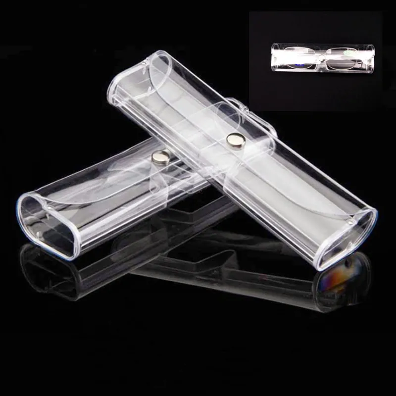 

Transparent Reading Glasses Cases For Women Men Plastic Ultralight Boxes Portable Clear Slim Glasses Cases Eyewear Accessories
