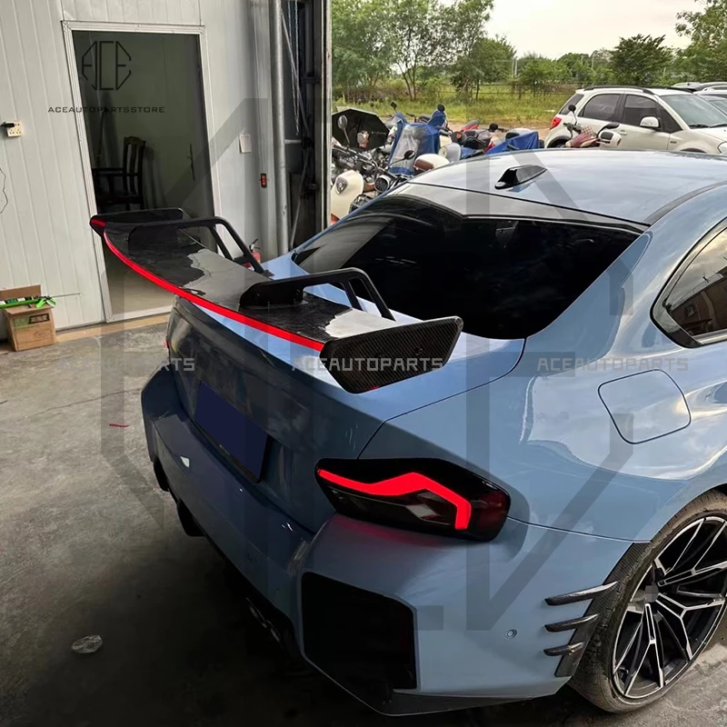 Для BMW M2 M3 M4 G87 G80 G82 G83 2021 + Сухой спойлер из углеродного волокна с задним тормозом