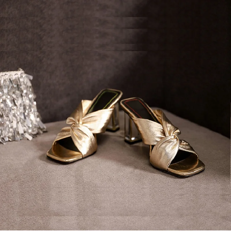 

Slippers Ladies Shoes and Sandals Heels Heeled Chunky Kawaii Gladiator Transparent Gold Luxury Branded Party Stripper Woman 2022