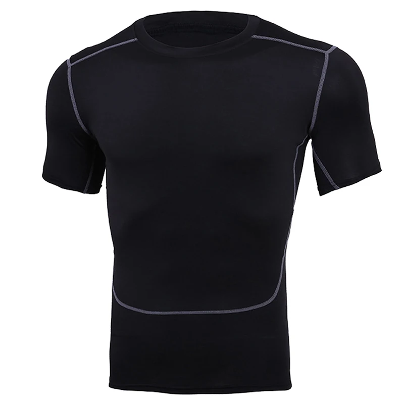 

Компрессионная Облегающая рубашка для тренажерного зала, классная сухая рубашка с длинным рукавом для фитнеса, Мужская компрессионная рубашка с длинным и коротким рукавом