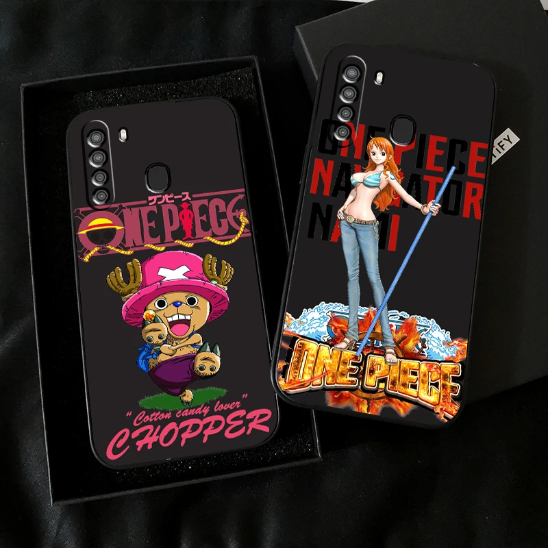 

Japanese Anime ONE PIECE Phone Case For Samsung Galaxy S20 S20FE S20 Ulitra S21 S21FE S21 Plus S21 Ultra Black Liquid Silicon
