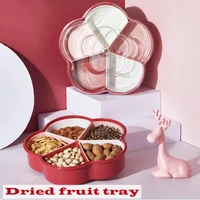 creative dried fruit tray compartment covered compartment storage snack tray party candy pastry dried fruit storage organizer