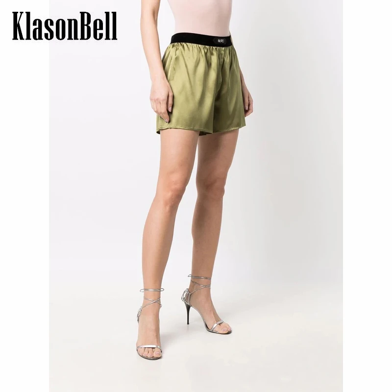 

2.23 KlasonBell Letter Elastic Waist Comfortable Casual Shorts Women