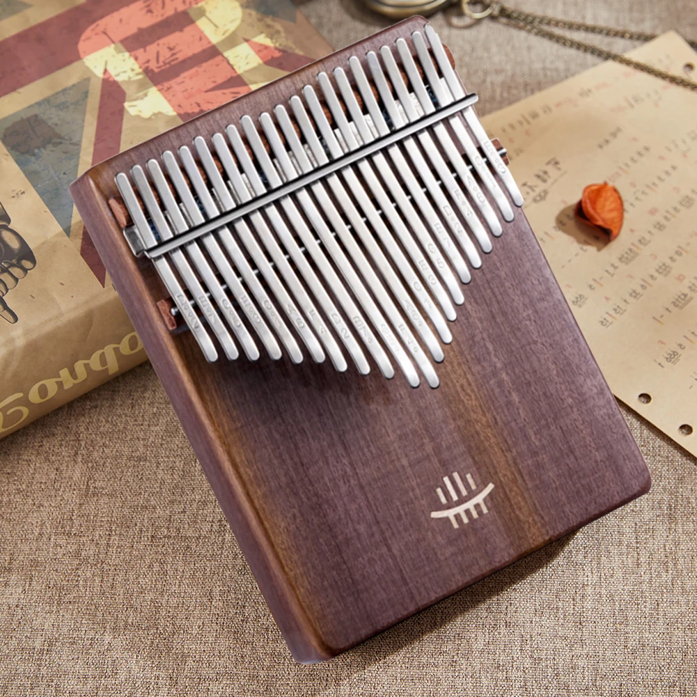 Kalimba 21 Keys Thumb Piano Walnut Wood Mahogany Mbira Body Musical Instruments Kalimba Piano Creative Music Box Beginner Gift
