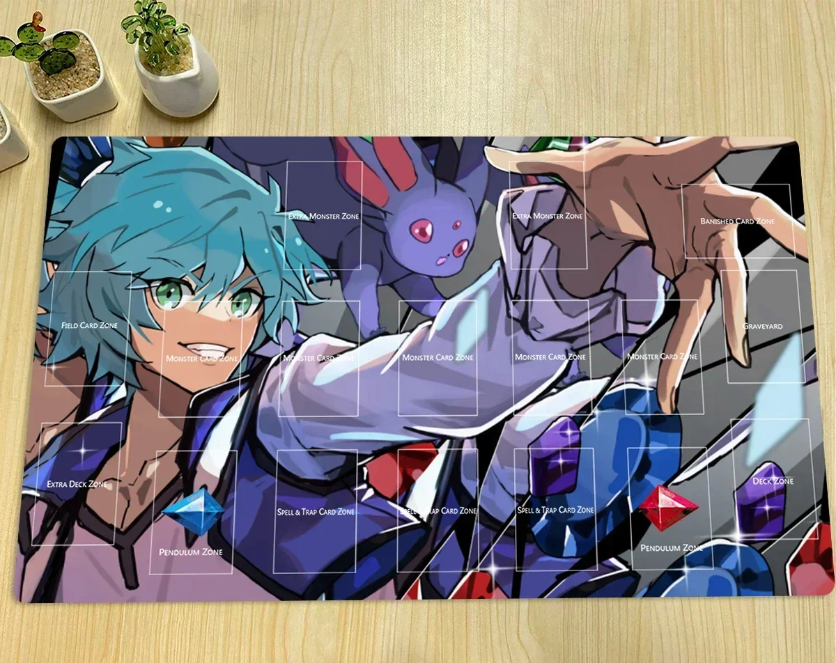 YuGiOh Playmat Jesse Anderson TCG CCG Коврик Crystal Beast Ruby Carbuncle для настольной игры Коллекционный