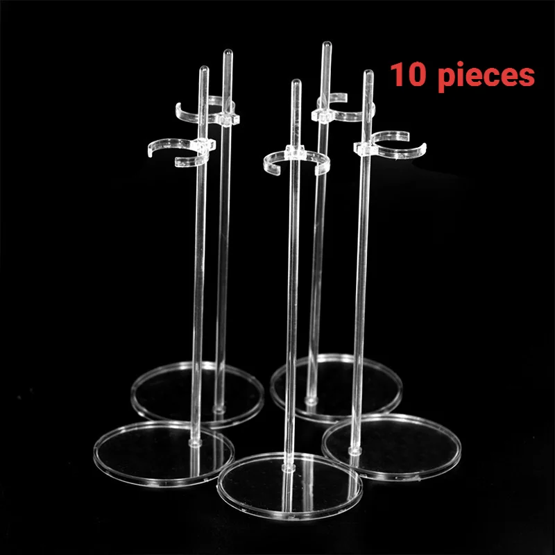 5/10pcs Transparent Doll Stand Display Holder Plastic Waist 