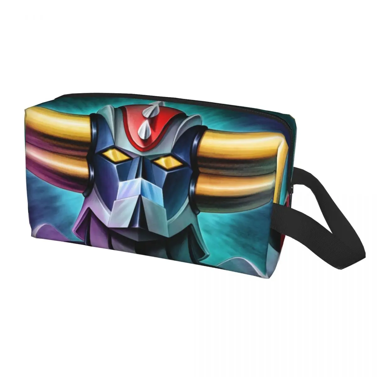 

Grendizer Goldrake UFO Robot Makeup Bag Women Travel Cosmetic Organizer Cute Anime Manga Storage Toiletry Bags