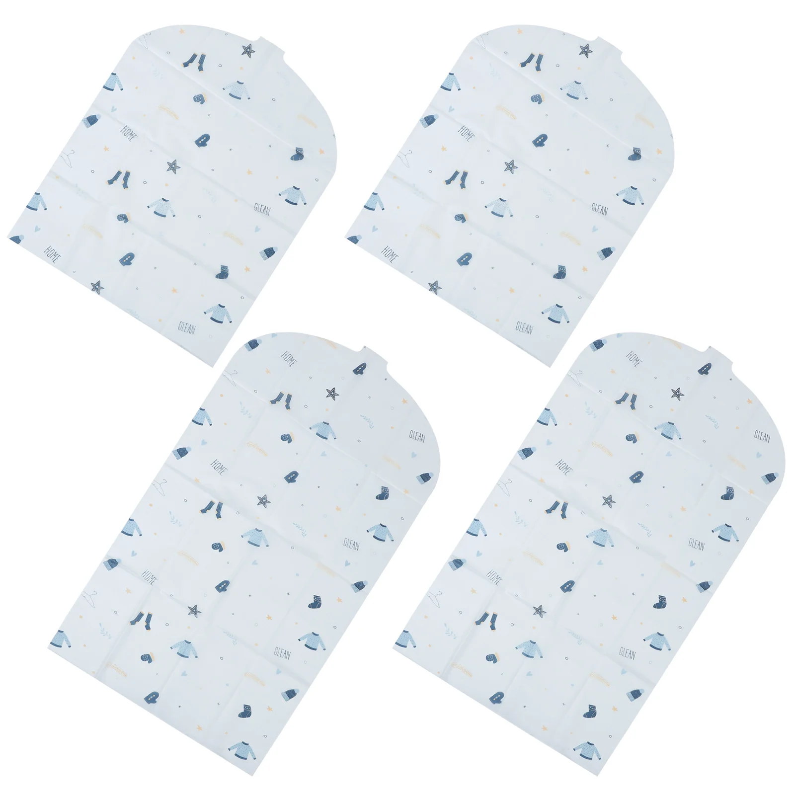 

4pcs Professional Garment Bags Clothes Dust Proof Cover Practical Clothes Cover