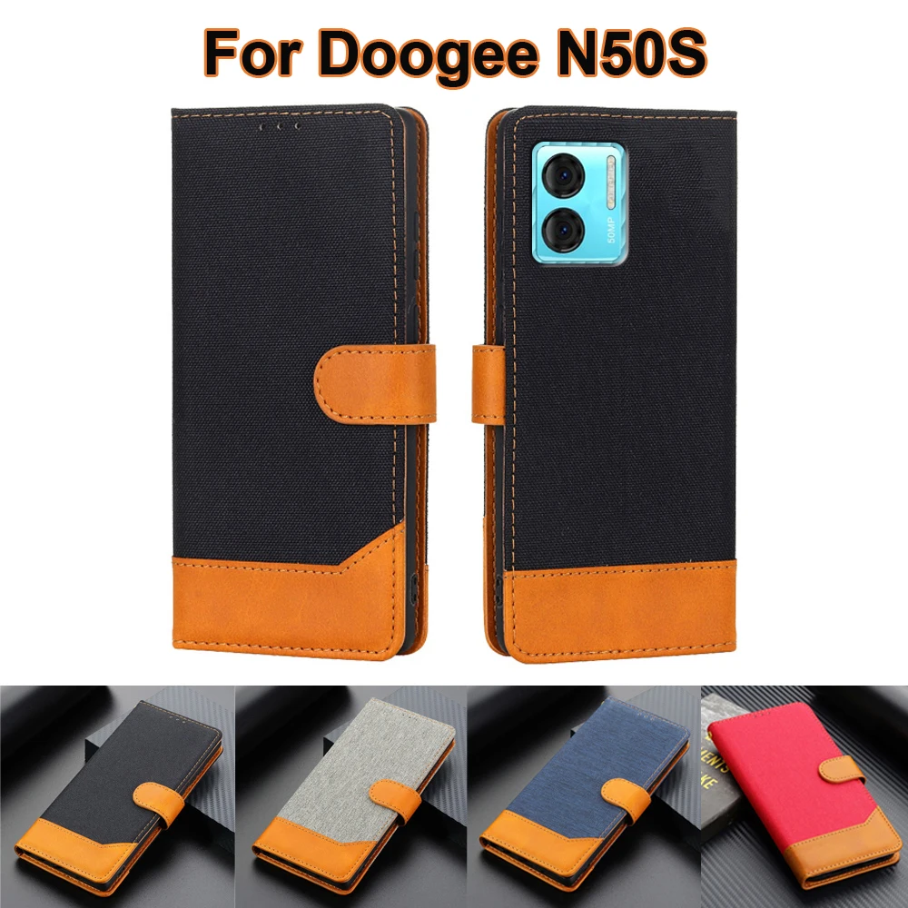 Чехол для телефона в деловом стиле Для Doogee N50S кожаный чехол-бумажник чехол Fundas N50