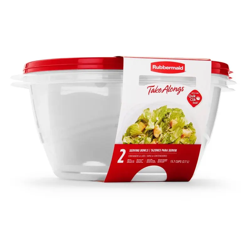 

Sturdy, Durable and Convenient 15.7 Cup Red Round Food Storage Containers, Set of 2 - Perfect for Your Kitchen.