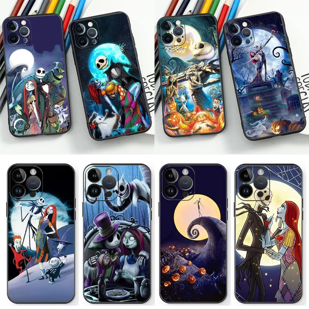 

Soft TPU Case For IPhone 14 11 12 13 PRO MAX Apple 6 7 6S 8 SE Plus X XR XS MAX 11 12 13 Capa The Nightmare Before Christmas