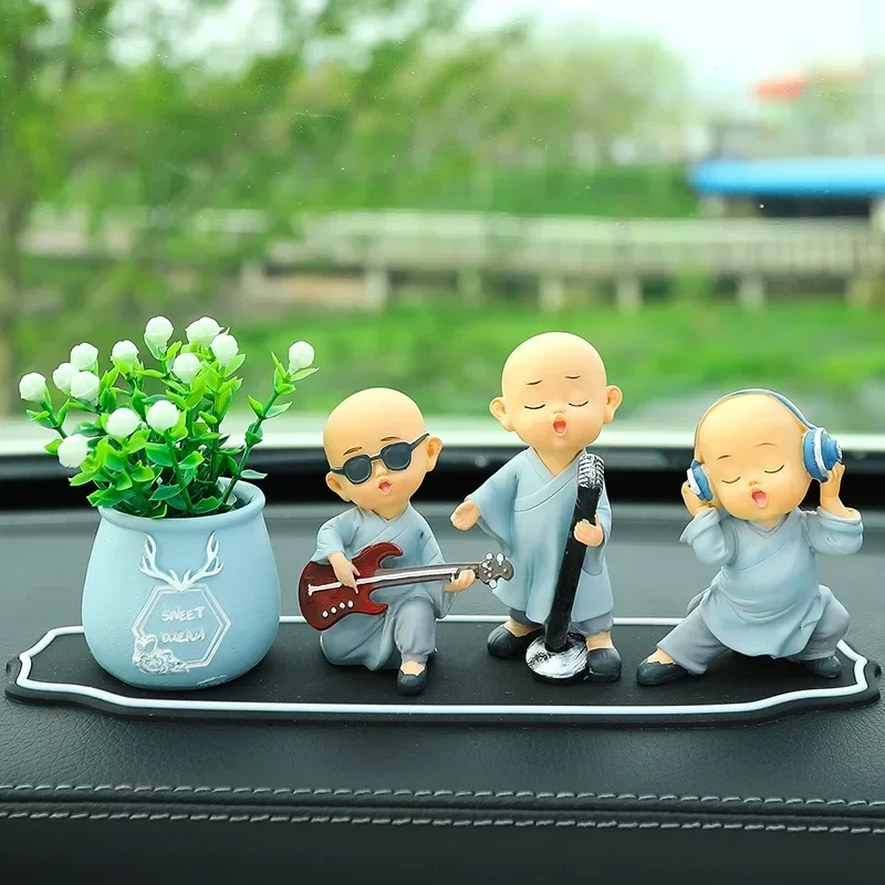 

Car Accessories Car Creative Sweeping Band Little Monk Car Cute Resin Little Monk Decorative Accessories Collection