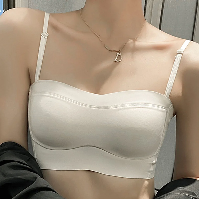 

2022 Strapless Brassiere Seamless Push Up Bralette Non-wired Bras Invisible Underwear Women Tube Top Boneless Lingerie