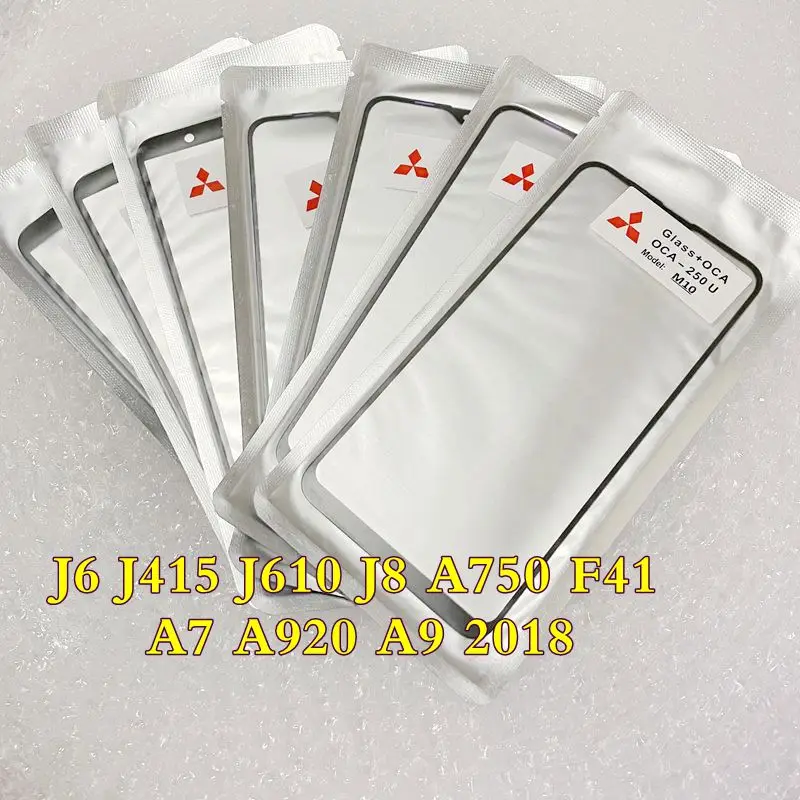 

10pcs/lot GLASS +OCA LCD Front Outer Lens For Samsung Galaxy J6 J415 J610 J8 A750 F41 A7 A9 A750 A920 2018 Touch Screen Panel