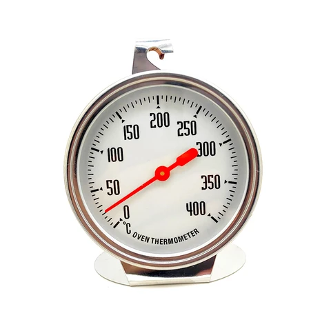 0 - 400 градусов по Цельсию Новый Нержавеющая сталь Термометр для духовки Подвеска или стоя Большой циферблат ББК Пищевой термометр Мясо  термометр наружной печи для барбекю  Контроль температуры на кухне